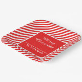 Rot und weiß gestreift pappteller (Gewinkelt)