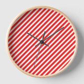 rot und weiß gestreift uhr (Vorderseite)