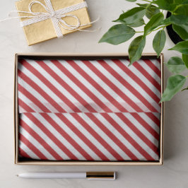Rot und Weiß gestreifte Geschenkpapier aus Tissue- Seidenpapier