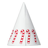 Rot und weiß gestreifte Weihnachtskanone Partyhütchen (Rückseite)