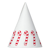 Rot und weiß gestreifte Weihnachtskanone Partyhütchen (Links)