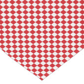 Rot und Weiß Gingham Checkered Großer Tischläufer (Ecke)