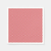 Rot und Weiß Gingham Checkered Serviette (Vorderseite)