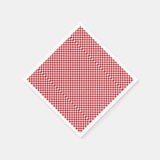 Rot und Weiß Gingham Checkered Serviette (Ecke)