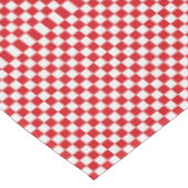 Rot und Weiß Gingham Checkered Tischdecke (Schrägansicht)