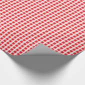 Rot und Weiß Gingham Geschenkpapier (Ecke)