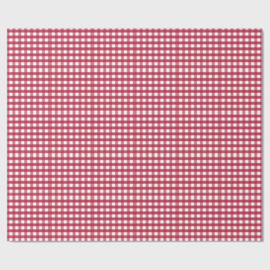 Rot und Weiß Gingham Geschenkpapier (Flach)