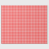 Rot und Weiß Gingham Geschenkpapier (Flach)