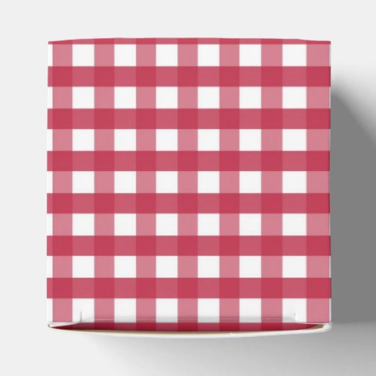 Rot und Weiß Gingham Geschenkschachtel (Oben)