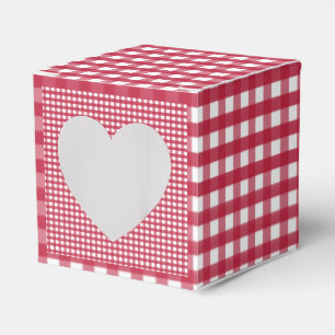 Rot und Weiß Gingham Geschenkschachtel