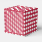 Rot und Weiß Gingham Geschenkschachtel (Rückseite)