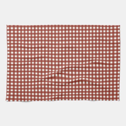 Rot und Weiß Gingham Handtuch (Horizontal)