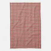 Rot und Weiß Gingham Handtuch (Vertikal)