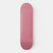 Rot und Weiß Gingham Kariert Skateboard (Vorderseite)