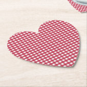Rot und Weiß Gingham Kariert Untersetzer (angewinkelt)
