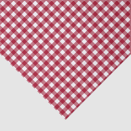 Rot und Weiß Gingham Karierte Weihnachten Seidenpapier (Ausschnitt)