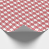 Rot und Weiß. Gingham Karo. Geschenkpapier (Ecke)