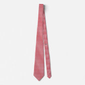 Rot und Weiß Gingham Novelty Krawatte HAMbyWG (Vorderseite)