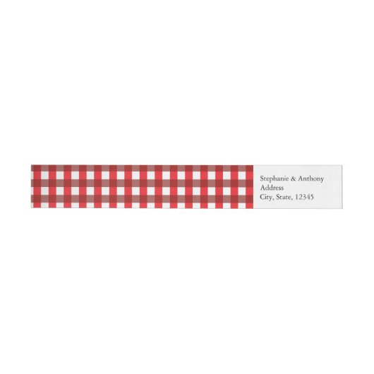 Rot und Weiß Gingham Pattern Barbeque Wedding (Person)
