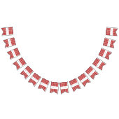 Rot und Weiß Gingham Pattern Barbeque Wedding Wimpelkette (Alle)