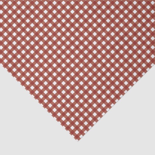 Rot und Weiß Gingham Seidenpapier (Ausschnitt)