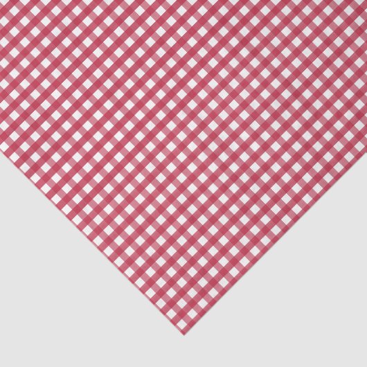 Rot und Weiß Gingham Seidenpapier (Ausschnitt)