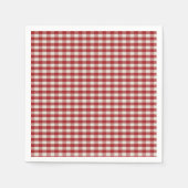Rot und Weiß Gingham Serviette (Vorderseite)