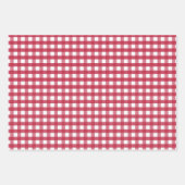 Rot und Weiß Gingham Trivet Geschenkpapier Set (Vorderseite 2)