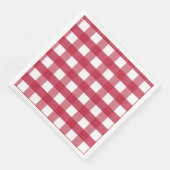 Rot und Weiß Gingham Trivet Serviette (Ecke)