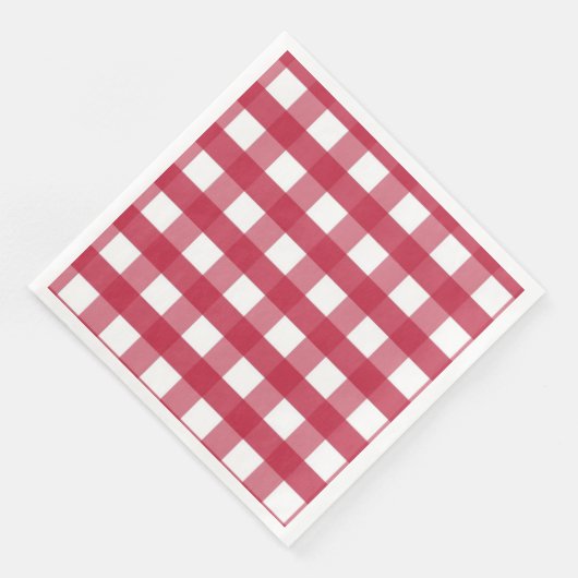 Rot und Weiß Gingham Trivet Serviette (Ecke)