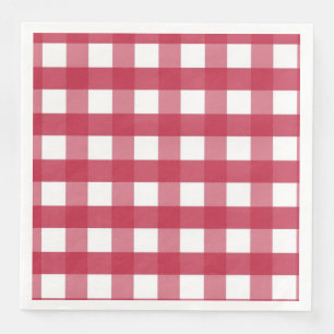 Rot und Weiß Gingham Trivet Serviette