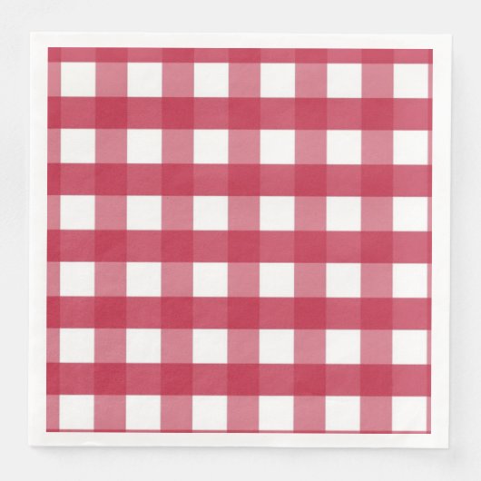 Rot und Weiß Gingham Trivet Serviette (Vorderseite)