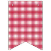 Rot und Weiß Gingham. Wimpelkette (Zweite Fahne)