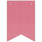 Rot und Weiß Gingham. Wimpelkette (Erste Fahne)