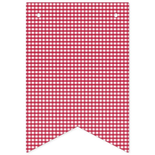 Rot und Weiß Gingham. Wimpelkette (Erste Fahne)