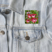 Rot und Weiß Gladiolas Sommer botanisch Button (Beispiel)