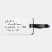 Rot und Weiß Gladiolas Sommer botanisch Gepäckanhänger (Rückseite horizontal)