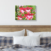 Rot und Weiß Gladiolas Sommer botanisch Leinwanddruck (Insitu (Schlafzimmer))