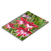 Rot und Weiß Gladiolas Sommer botanisch Notizblock (Linke Seite)