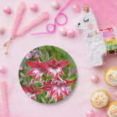 Rot und Weiß Gladiolas Sommer botanisch Pappteller (Party)