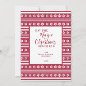 Rot und Weiß Gnome Foto Weihnachten (Rückseite)