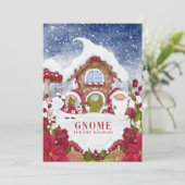 Rot und Weiß Gnome für Weihnachten im Urlaub (Stehend Vorderseite)