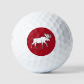 Rot und Weiß Golfball (Vorderseite)