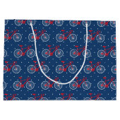 Rot und Weiß Große Geschenktüte (Rückseite)