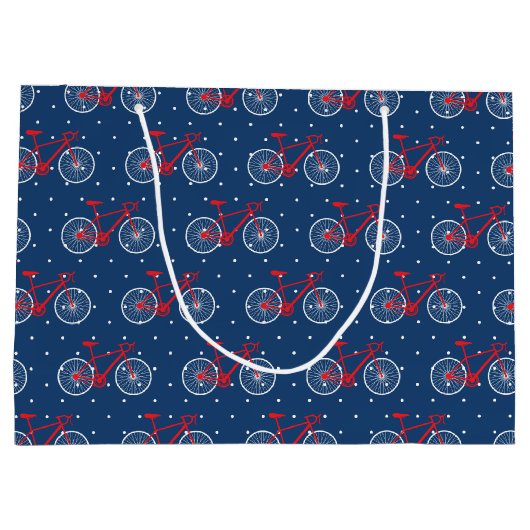 Rot und Weiß Große Geschenktüte (Rückseite)