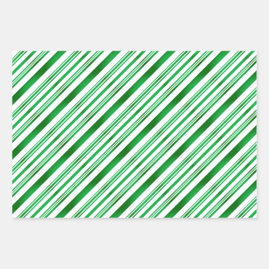 Rot und weiß, grün und weiß, blau und weiß geschenkpapier set (Vorderseite 2)