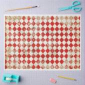 Rot und Weiß Harlequin Seidenpapier (Basteln)