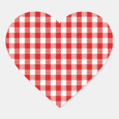 Rot und Weiß Herz-Aufkleber (Vorderseite)