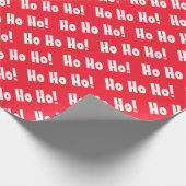 Rot und Weiß "Ho Ho Ho!" Pattern Weihnachten Geschenkpapier (Ecke)