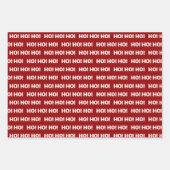 Rot und Weiß Ho Ho Ho! Streifen Geschenkpapier Set (Vorderseite 2)